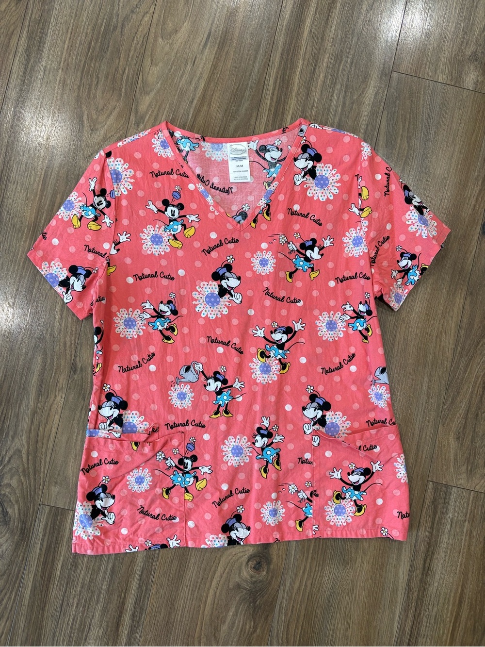 Disney Pink Minnie Mouse Scrub Top